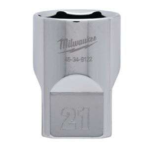 Cheie tubulară 1/2" cromată FOUR FLAT 21 mm Milwaukee 4932480019