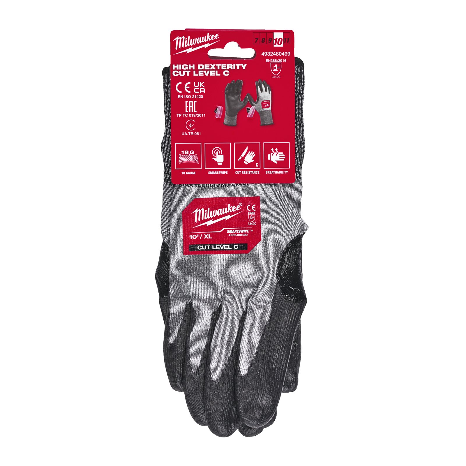 Mănuși cu înaltă dexteritate - nivel de tăiere C 1pc Milwaukee 4932480496 - continutul pachetului 1
