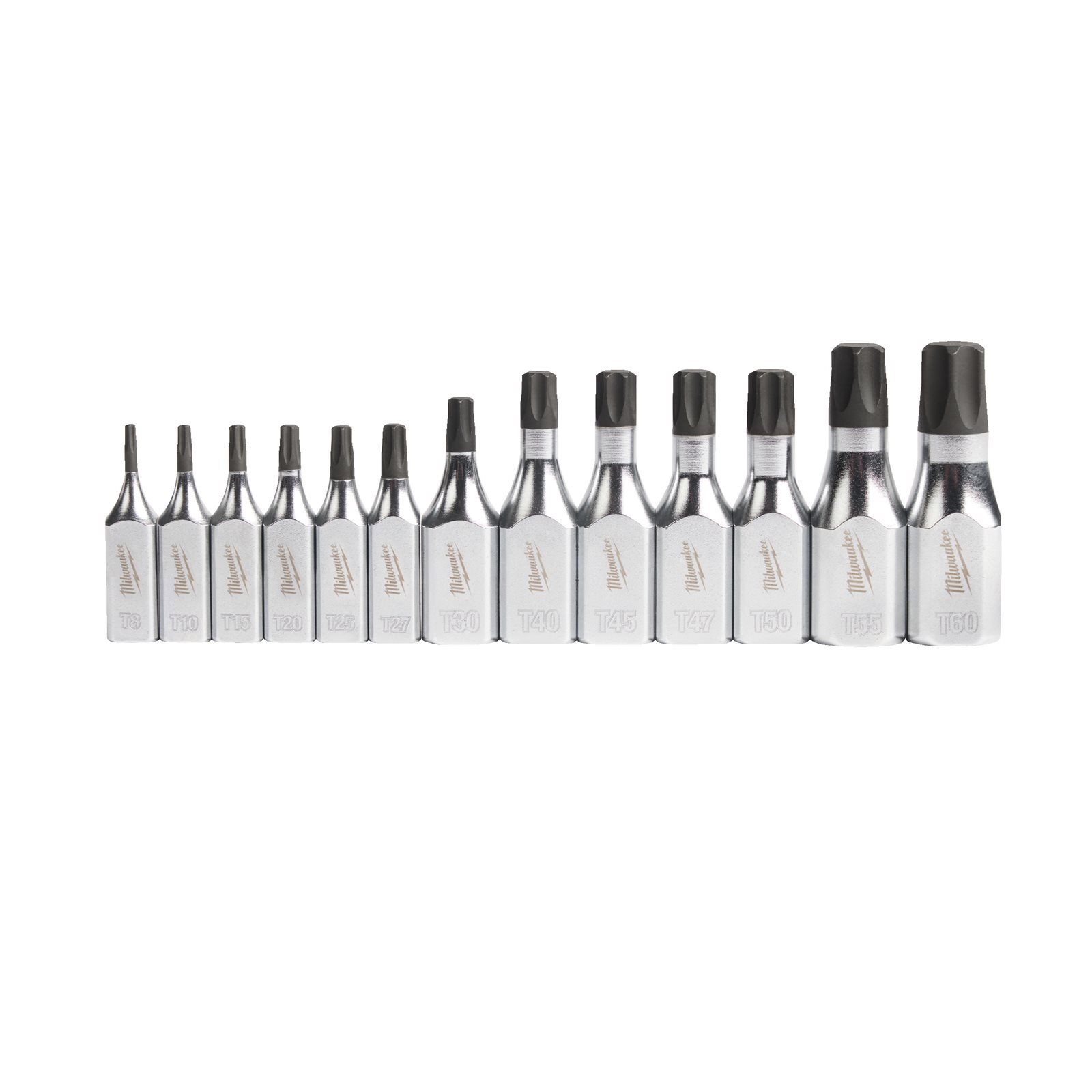 Set cap cheie tubulară cu bit Torx 1/4" și 3/8" 13 buc Milwaukee - imagine 2
