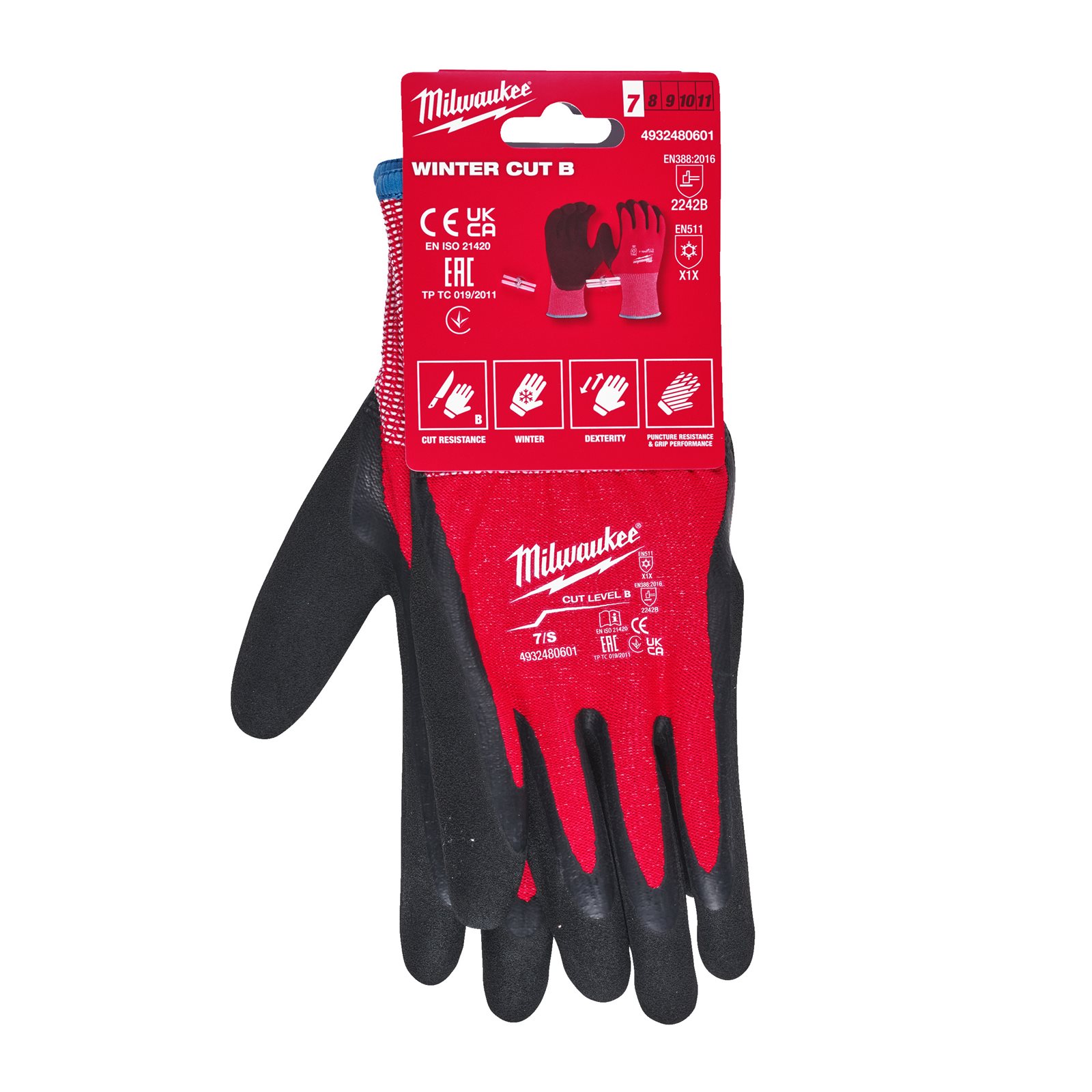 Mănuși iarnă - nivel de tăiere B 1pc Milwaukee 4932480601 - continutul pachetului 1