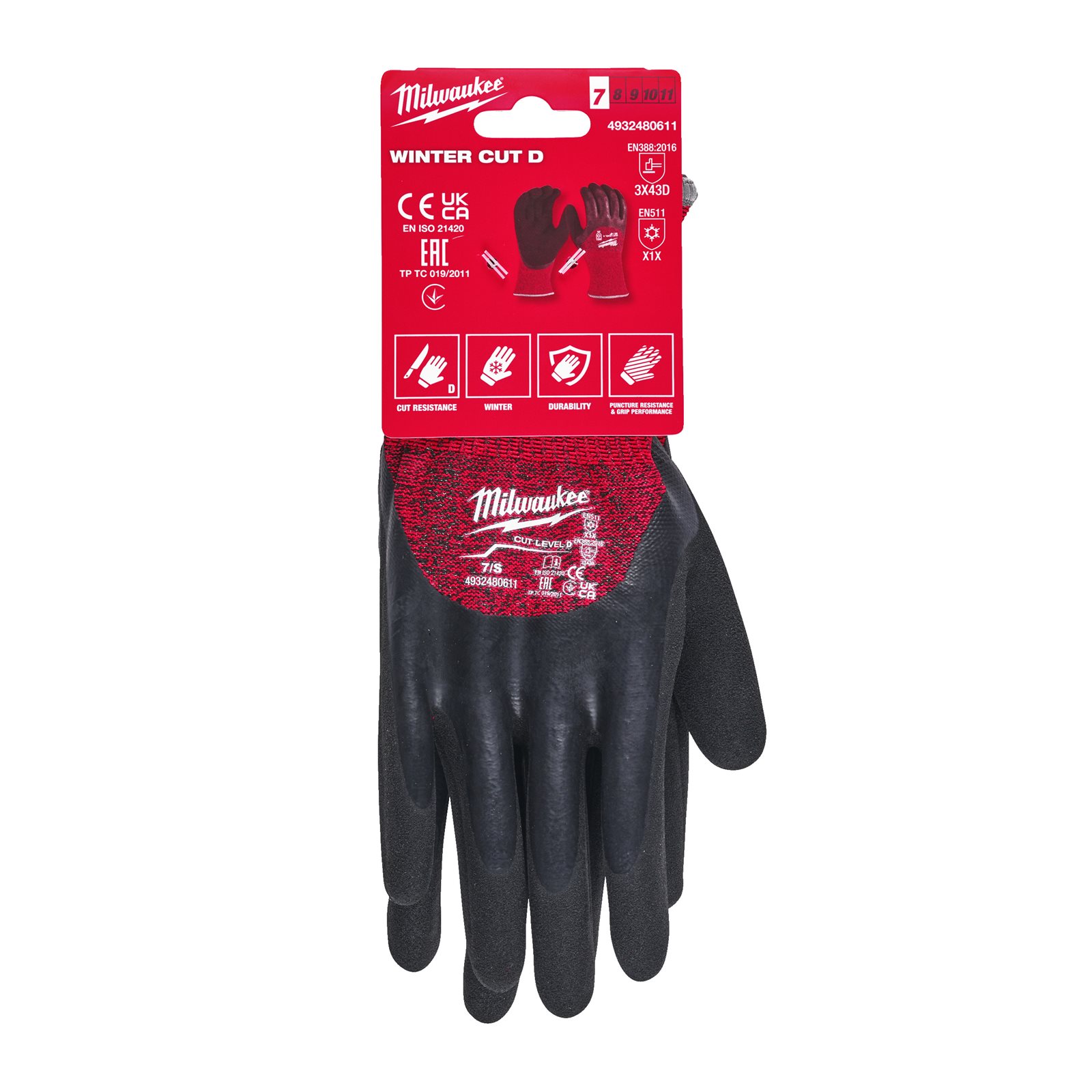 Mănuși iarnă - nivel de tăiere D 1pc Milwaukee 4932480611 - continutul pachetului 1