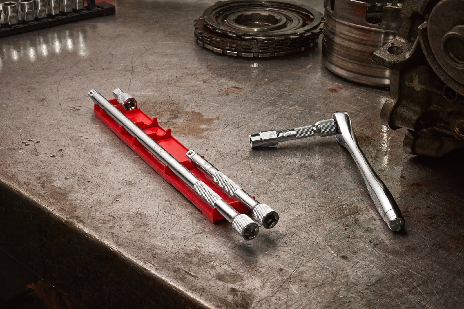 Set prelungitoare 3/8" 4 buc Milwaukee - in utilizare 3