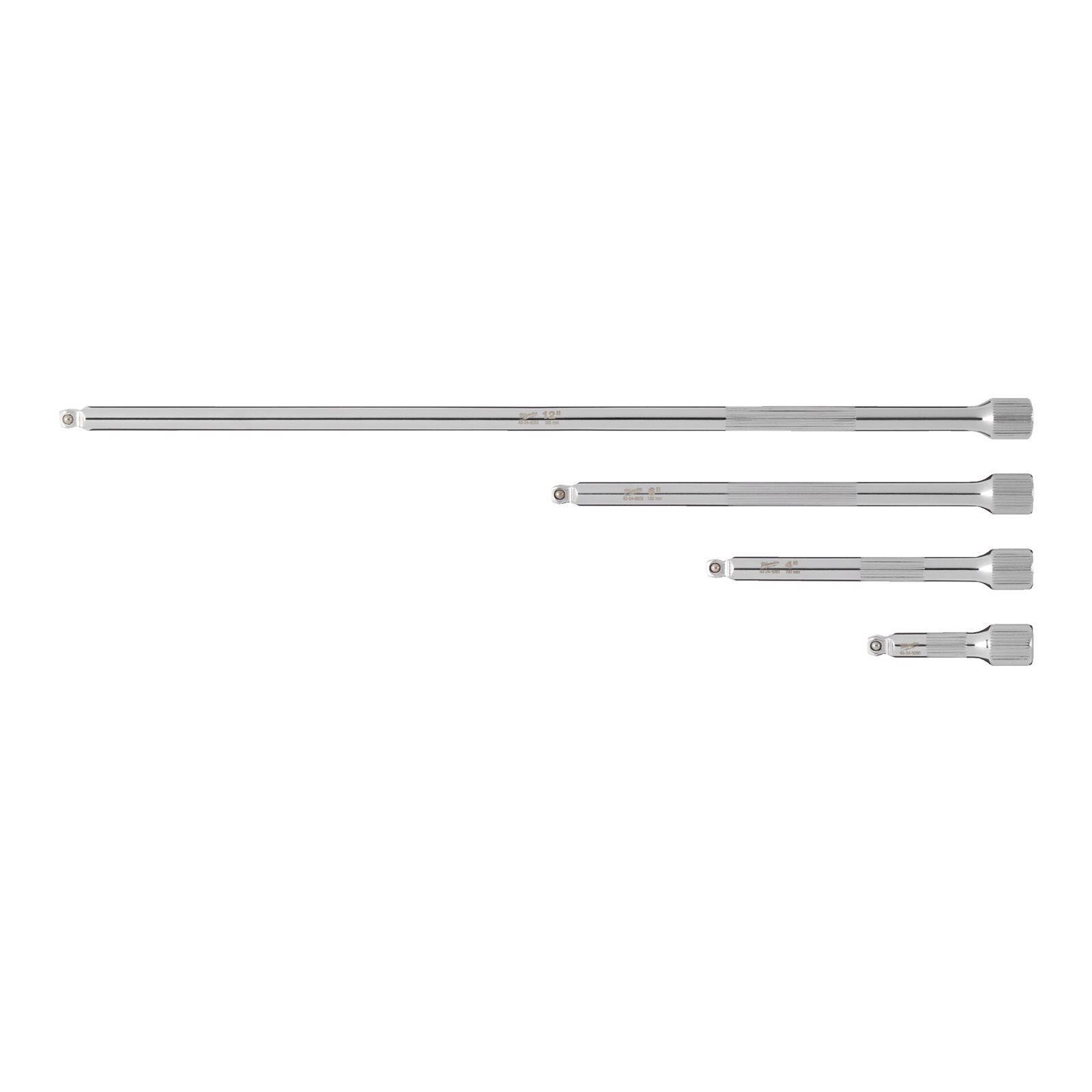 Set prelungitor cheie 3/8" 4 buc Milwaukee - imagine 3