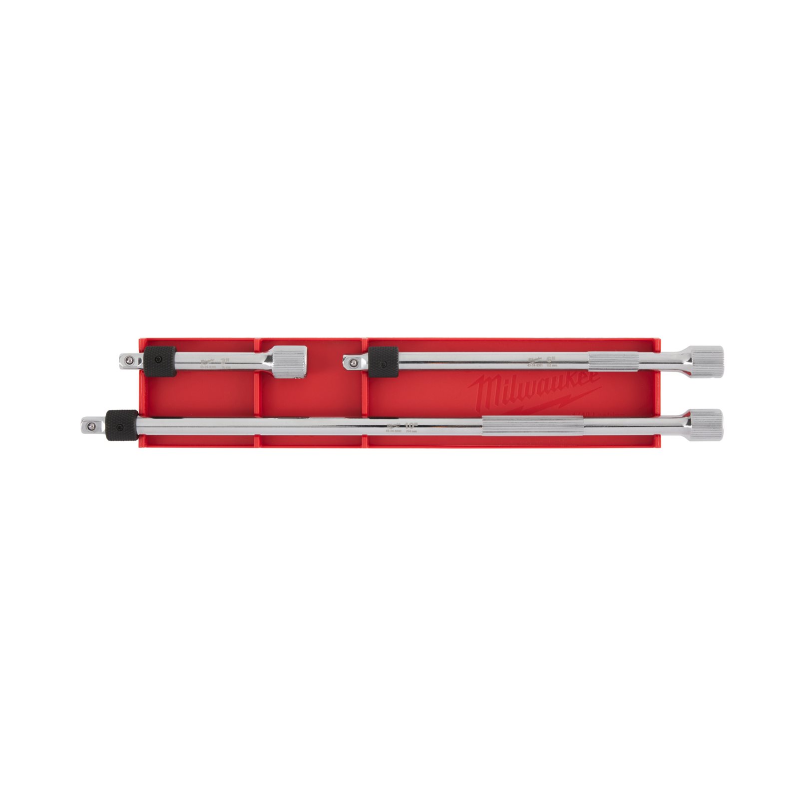Set prelungitoare 1/4" cu blocare 3 buc Milwaukee