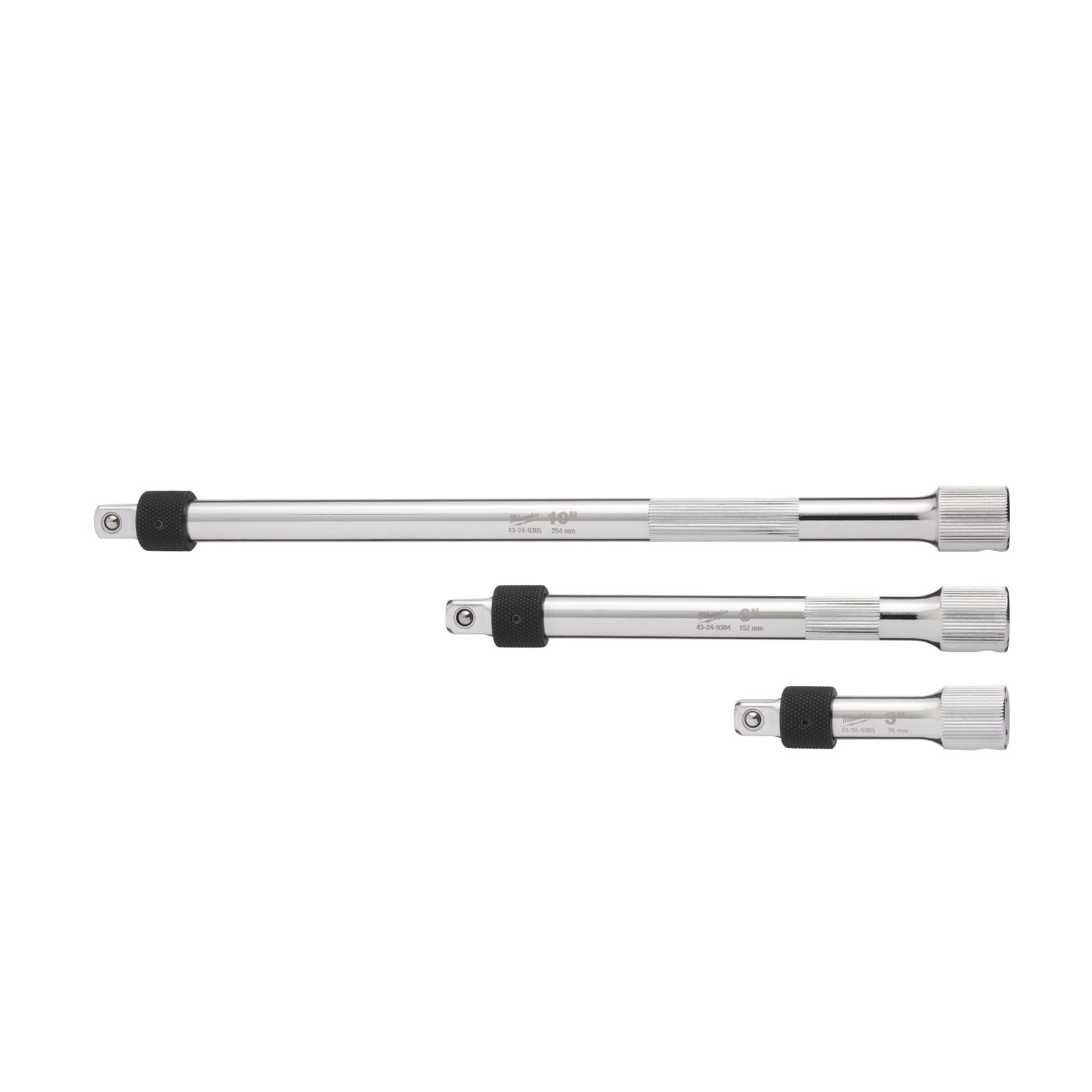 Set prelungitoare 3/8" cu blocare 3 buc Milwaukee - imagine 3
