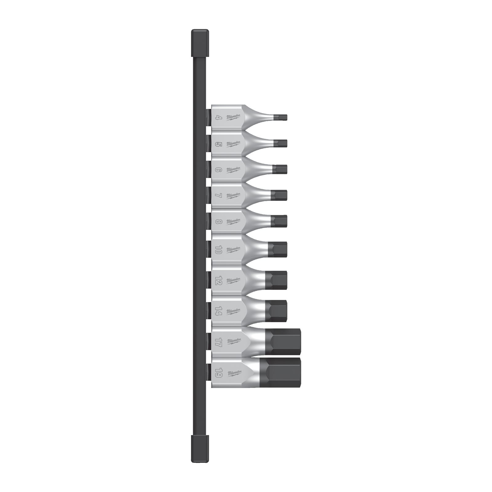 Set 10 buc. cap cheie tubulara cu bit 1/2"- hex Milwaukee