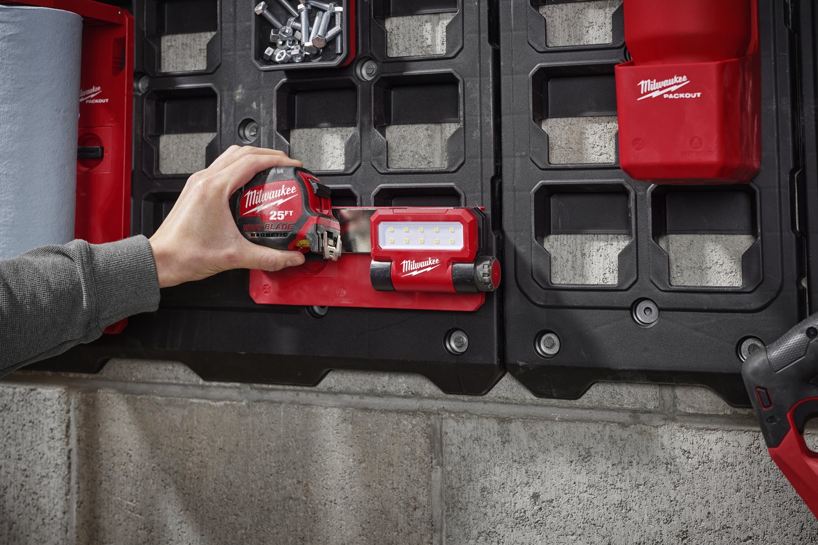 Suport depozitare PACKOUT Milwaukee 4932493377 - in utilizare 2