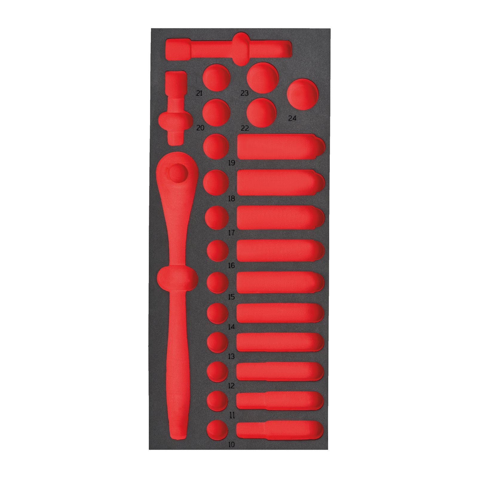 Inserție spumă goală pentru dulapul metalic 28 buc 1/2" Milwaukee
