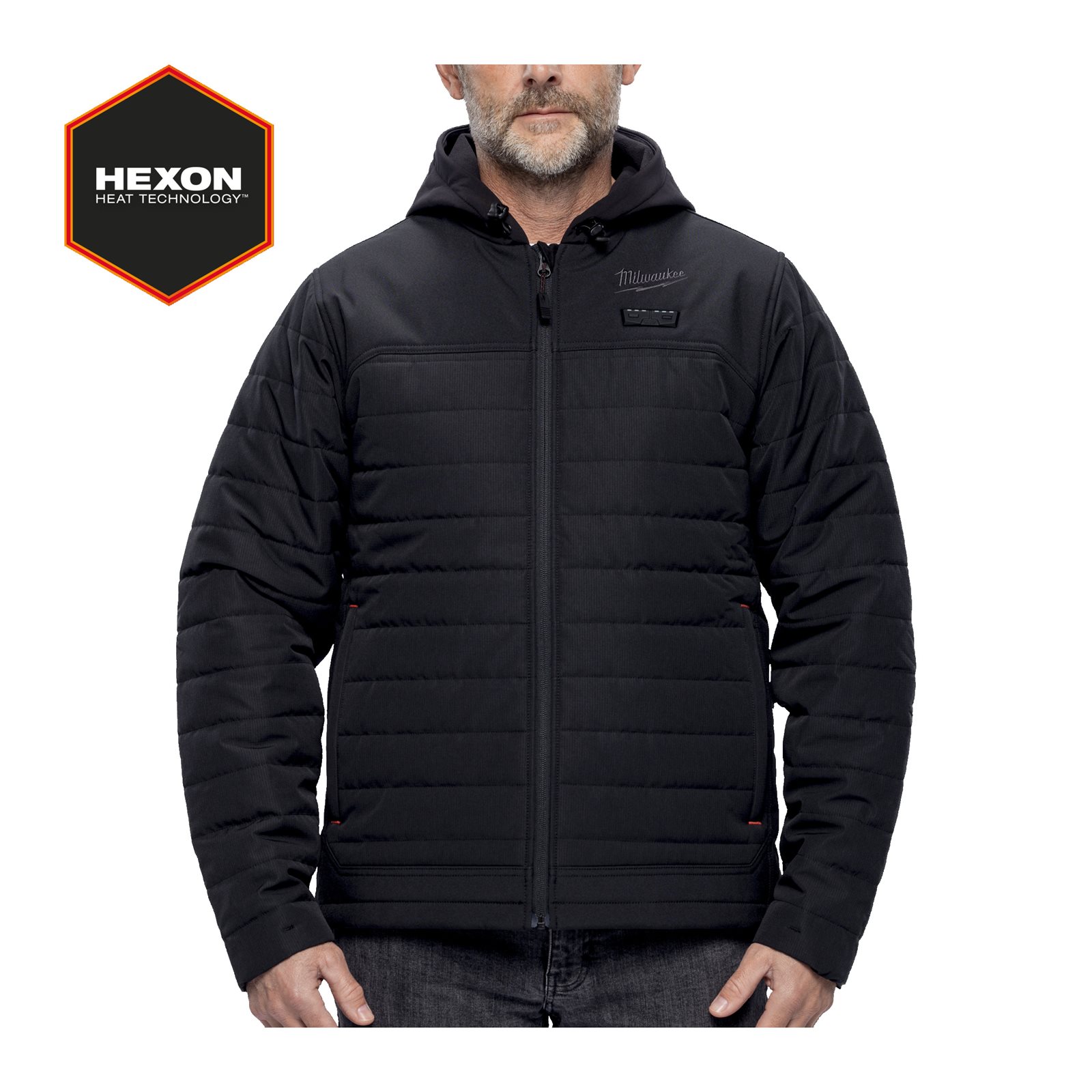 Jachetă puffer încălzită M12 HEXON neagră Milwaukee M12 HPJBL3-0 (XL)