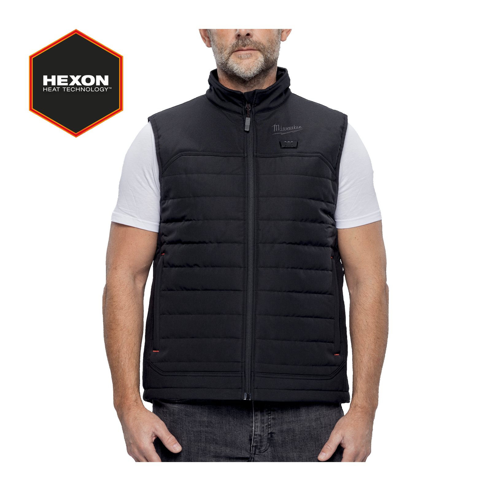 Vestă puffer încălzită M12 HEXON neagră Milwaukee M12 HPVBL3-0 (XXL)
