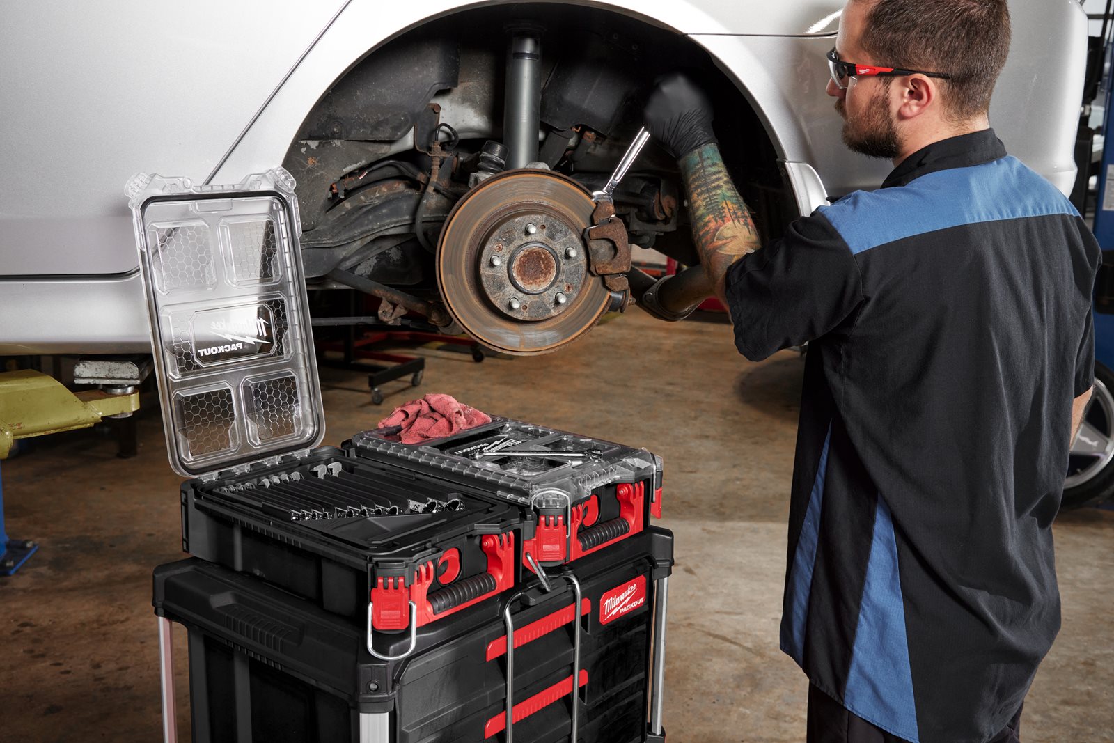 Set 15 buc. chei combinate MAX BITE în organizator compact PACKOUT Milwaukee - in utilizare 1