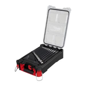 Set 15 buc. chei combinate MAX BITE în organizator compact PACKOUT Milwaukee