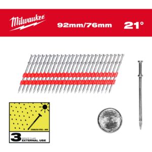 Cuie Duplex 21° 92 mm 76 mm 2000 buc Milwaukee