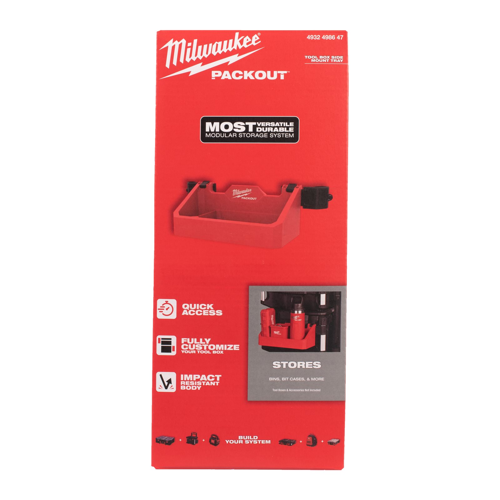 PACKOUT Suport lateral tăviță Milwaukee - continutul pachetului 1