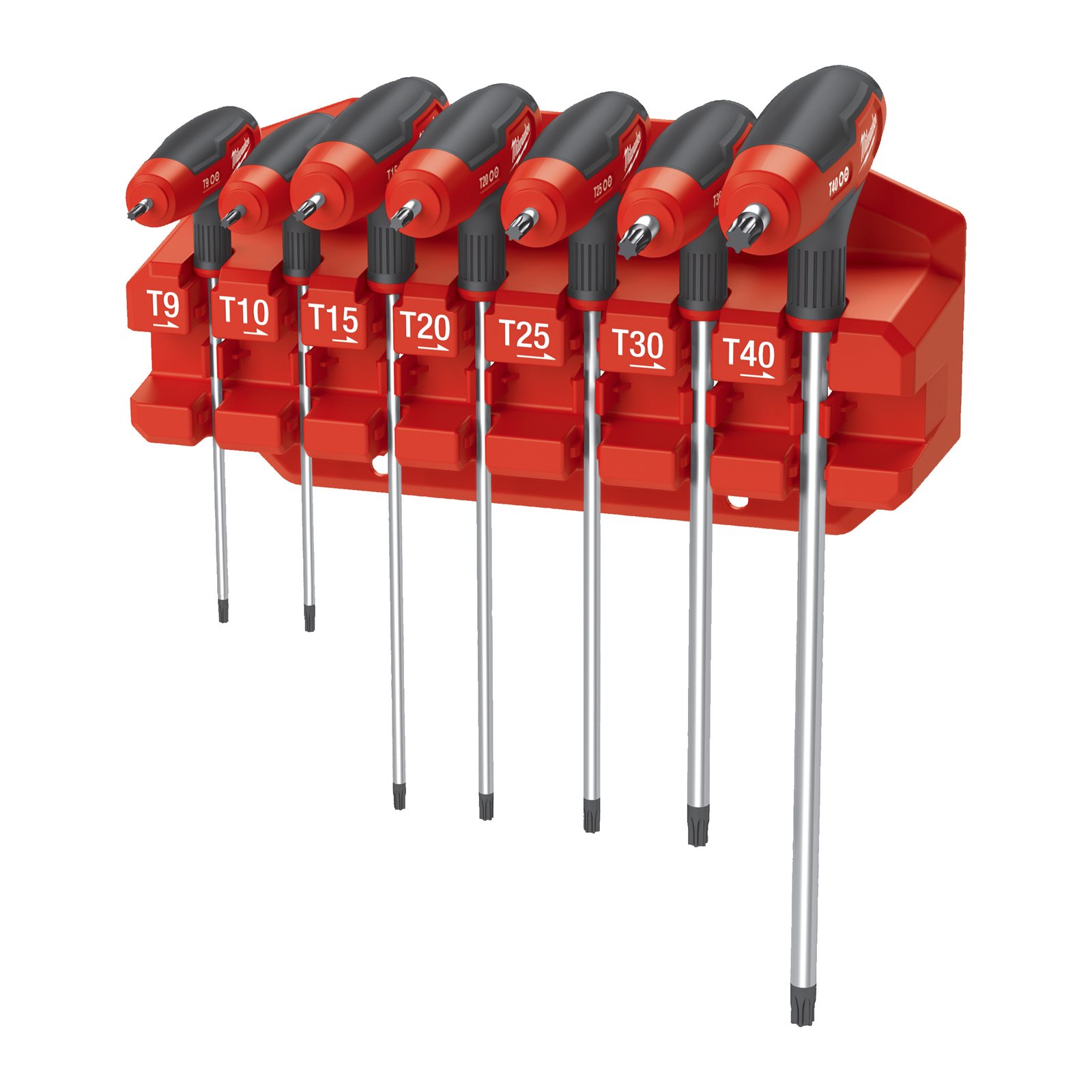 Set chei cu mâner în T, Torx cu suport 7 buc Milwaukee - imagine 2