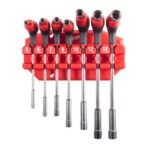 Set chei tubulare cu mâner în T 7 buc Milwaukee
