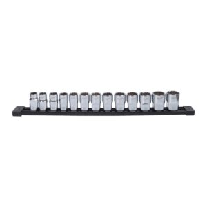 Cheie tubulară 1/2" metrică, 12 puncte 13 buc Milwaukee
