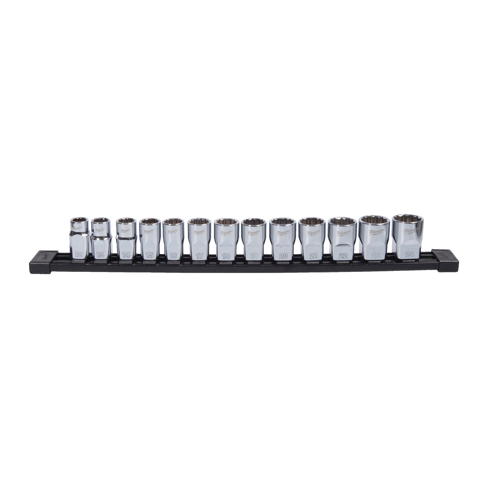 Cheie tubulară 1/2" metrică, 12 puncte 13 buc Milwaukee