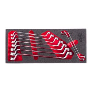 Set inserție spumă 9 buc. chei inelare cu cot 9pc Milwaukee