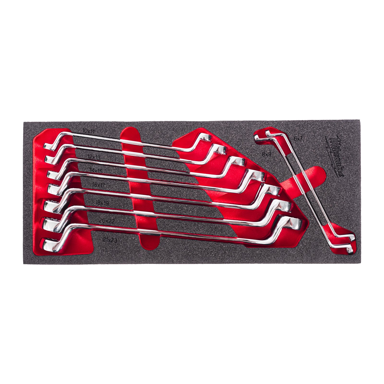 Set inserție spumă 9 buc. chei inelare cu cot 9pc Milwaukee