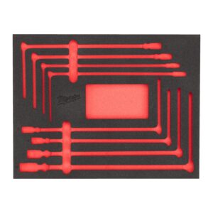 Set inserție spumă chei cu mâner T 8pc Milwaukee 4932499114