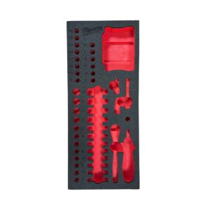 Inserție spumă 76 buc. antrenor cu clichet, biți și chei tubulare 1/4" 76pc Milwaukee 4932499294