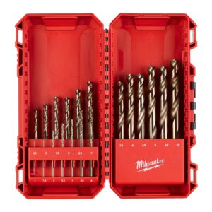 Burghie RED COBALT pentru metal - HSS-Ground - DIN 338 - casete 19 buc Milwaukee