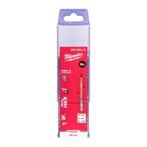 RED HEX - Burghie SHOCKWAVE HSS-Ground Titan pentru metal 13 mm 5 buc Milwaukee