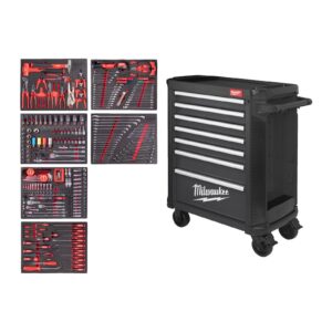 TOOLGUARD Dulap de scule mobil, metalic, 78 cm dotat cu 337 de scule automotive 337 buc 78cm Milwaukee 4932500745
