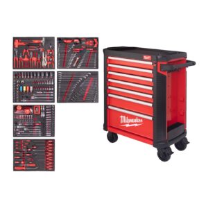 TOOLGUARD Dulap de scule mobil, metalic, 78 cm dotat cu 337 de scule automotive 337 buc 78cm Milwaukee 4932500745 - imagine 2