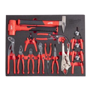 Set inserție spumă - clești și ciocane 14 buc Milwaukee 4932500760