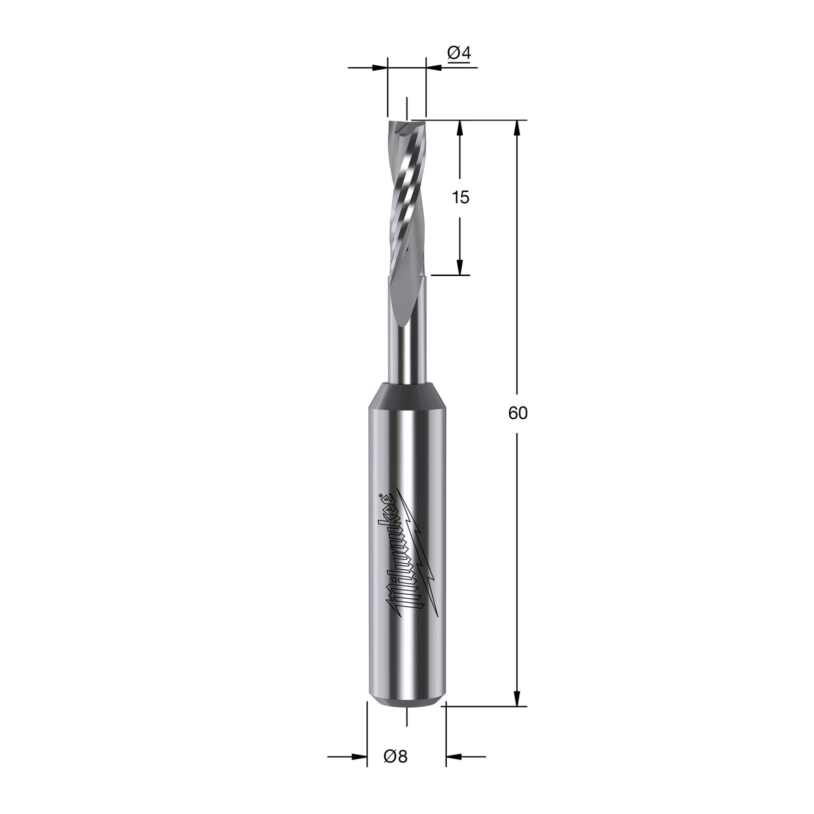 Freză spiralat-ascendentă din carbură solidă 60mm 1pc Milwaukee 4932500913 - imagine 3