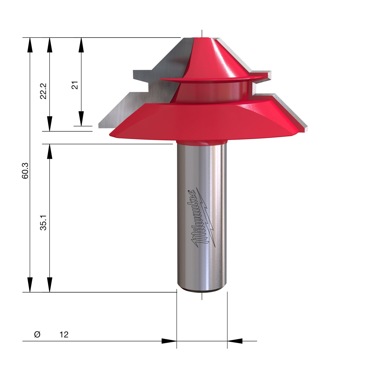 Freze pentru îmbinare în unghi 19mm Milwaukee - imagine 2