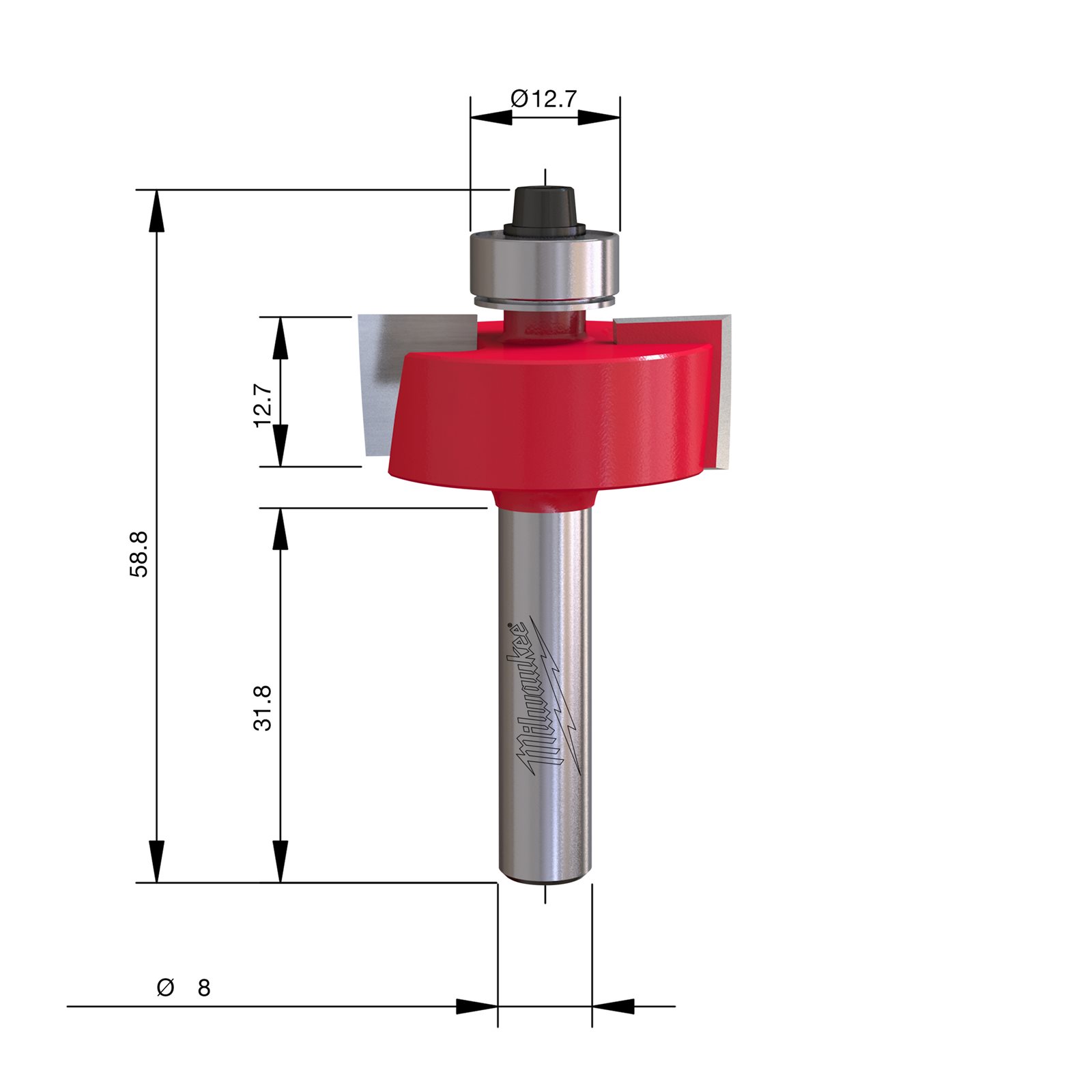 Freze pentru caneluri și fălțuire 9.5mm Milwaukee 4932500997 - imagine 2