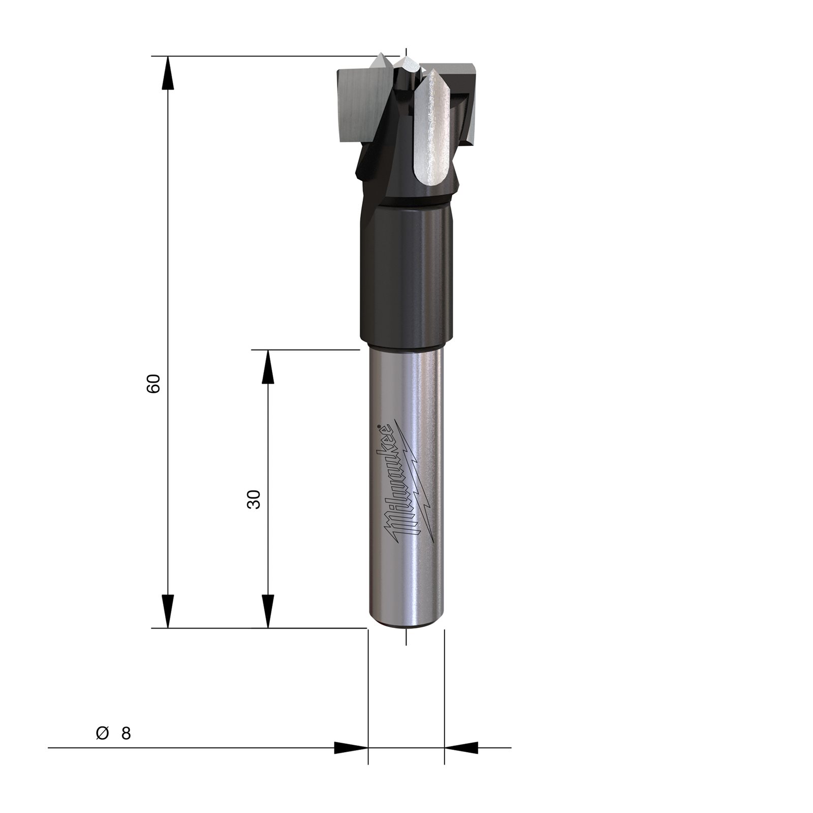Freze pentru balamale 15mm Milwaukee - imagine 2