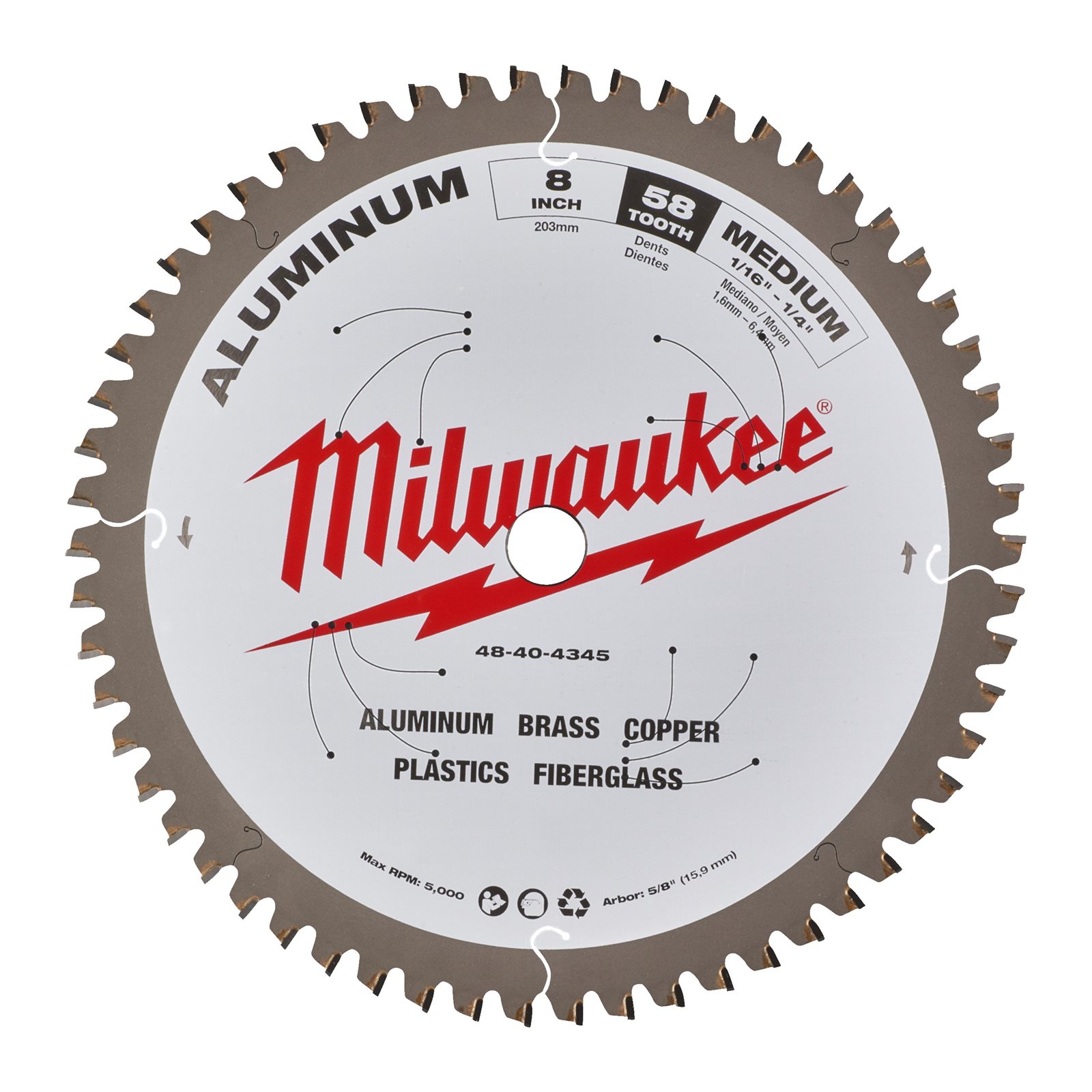 Pânze fierăstrău circular pentru metal 203 mm Milwaukee 4932501194