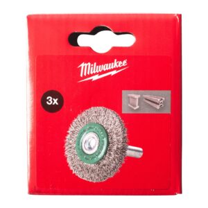 Perie rotundă ondulată pentru polizor drept 9mm 0.2mm 3 buc Milwaukee 4932501702