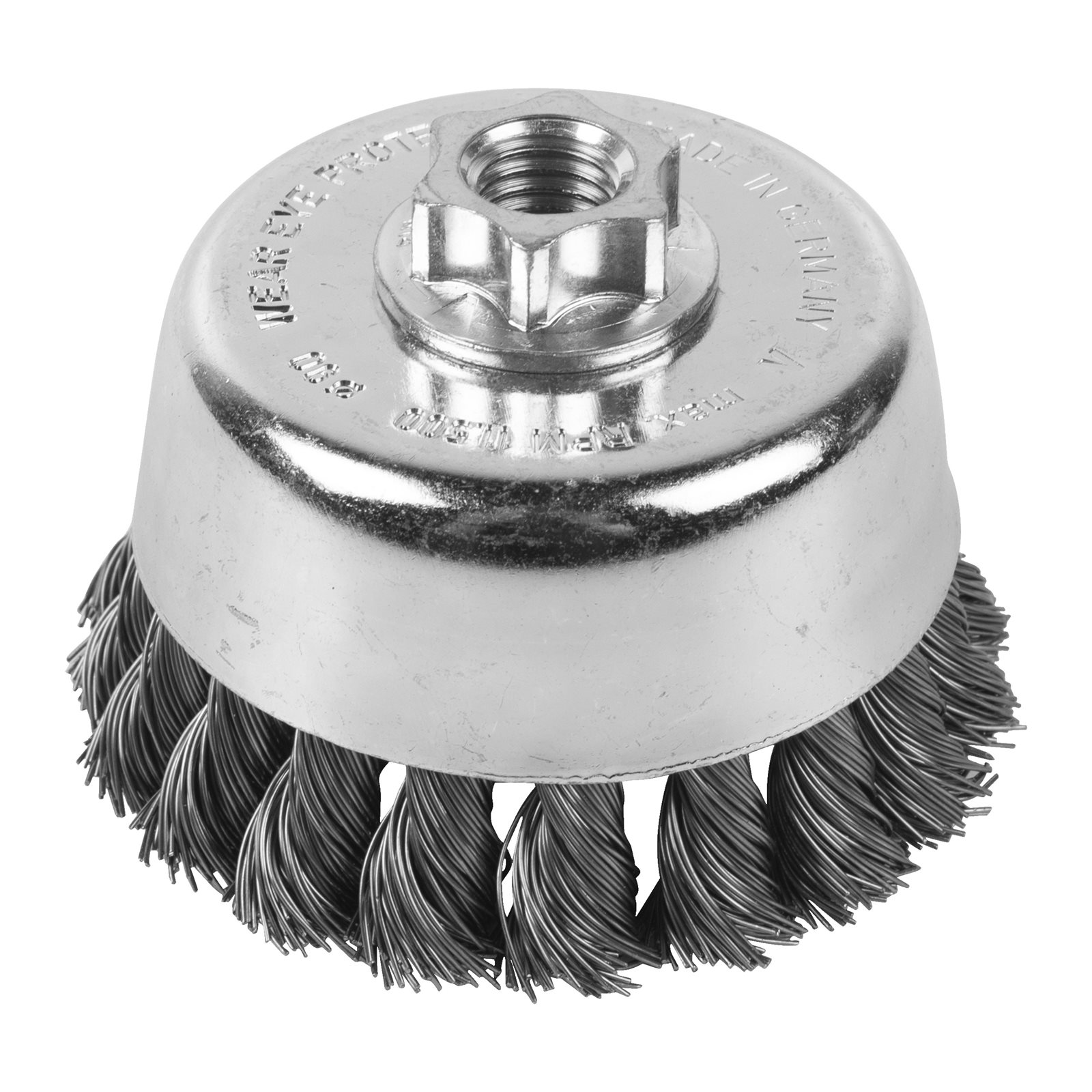 Perie răsucită tip cupă pentru polizor drept mic 20mm 0.5mm Milwaukee