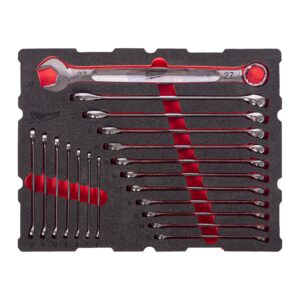 Set inserție spumă PACKOUT chei combinate MAX BITE 19 buc Milwaukee 4932501871