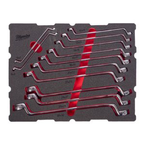Set inserție spumă PACKOUT chei inelare cu cot 12 buc Milwaukee 4932501873