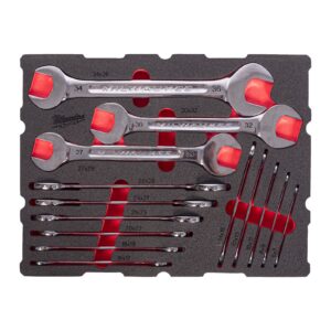 Set inserție spumă PACKOUT chei fixe duble 14 buc Milwaukee 4932501874