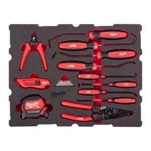 Set inserție spumă PACKOUT instrumente cu cârlig și vârf ascuțit 17 buc Milwaukee 4932501877