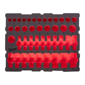 Set inserție spumă PACKOUT chei tubulare 1/2" 42 buc Milwaukee 4932502034