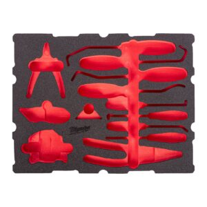 Set inserție spumă PACKOUT instrumente cu cârlig și vârf ascuțit 17 buc Milwaukee 4932502042