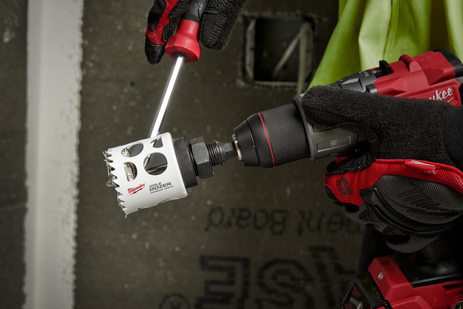Carote HOLE DOZER cu dinți din carbură 9pc Milwaukee - in utilizare 12