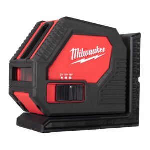 Nivelă laser cu 2 planuri cu fascicul verde, cu baterii alcaline Milwaukee CLL-C