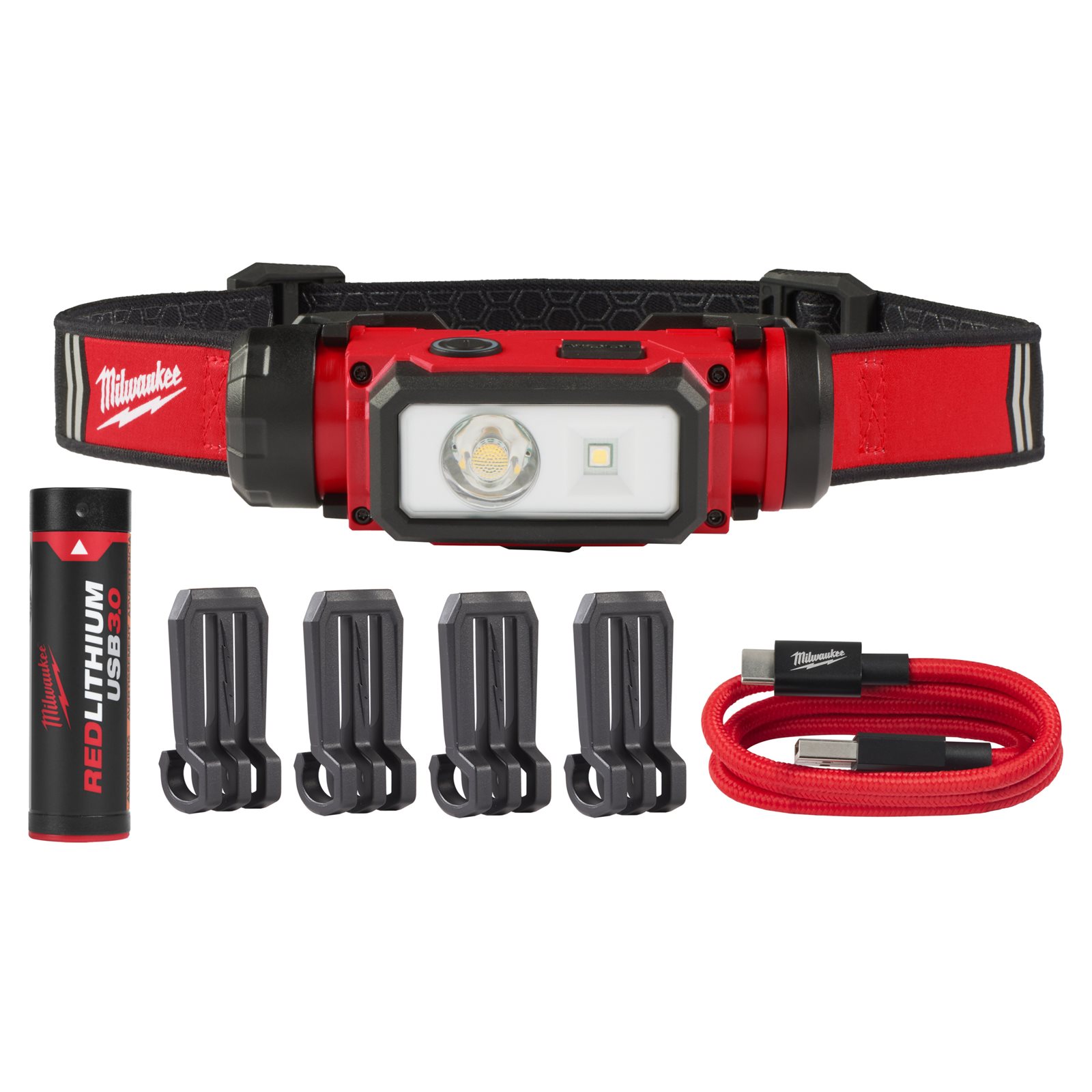 Lanternă frontală reîncărcabilă USB, 600 lumeni Milwaukee L4 HL2-301 - imagine 2