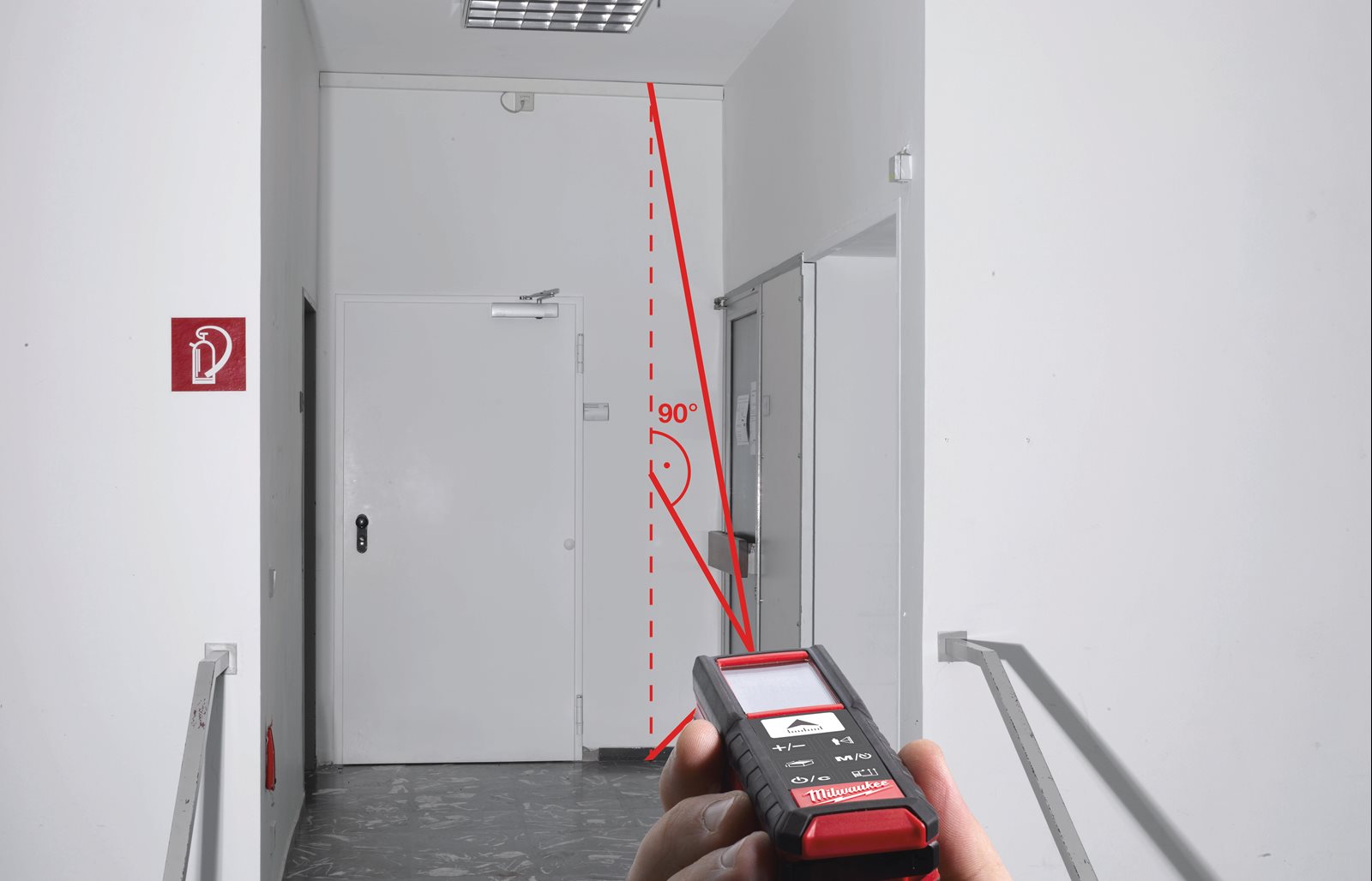 Telemetru cu laser 50 m Milwaukee LDM 50 - in utilizare 6
