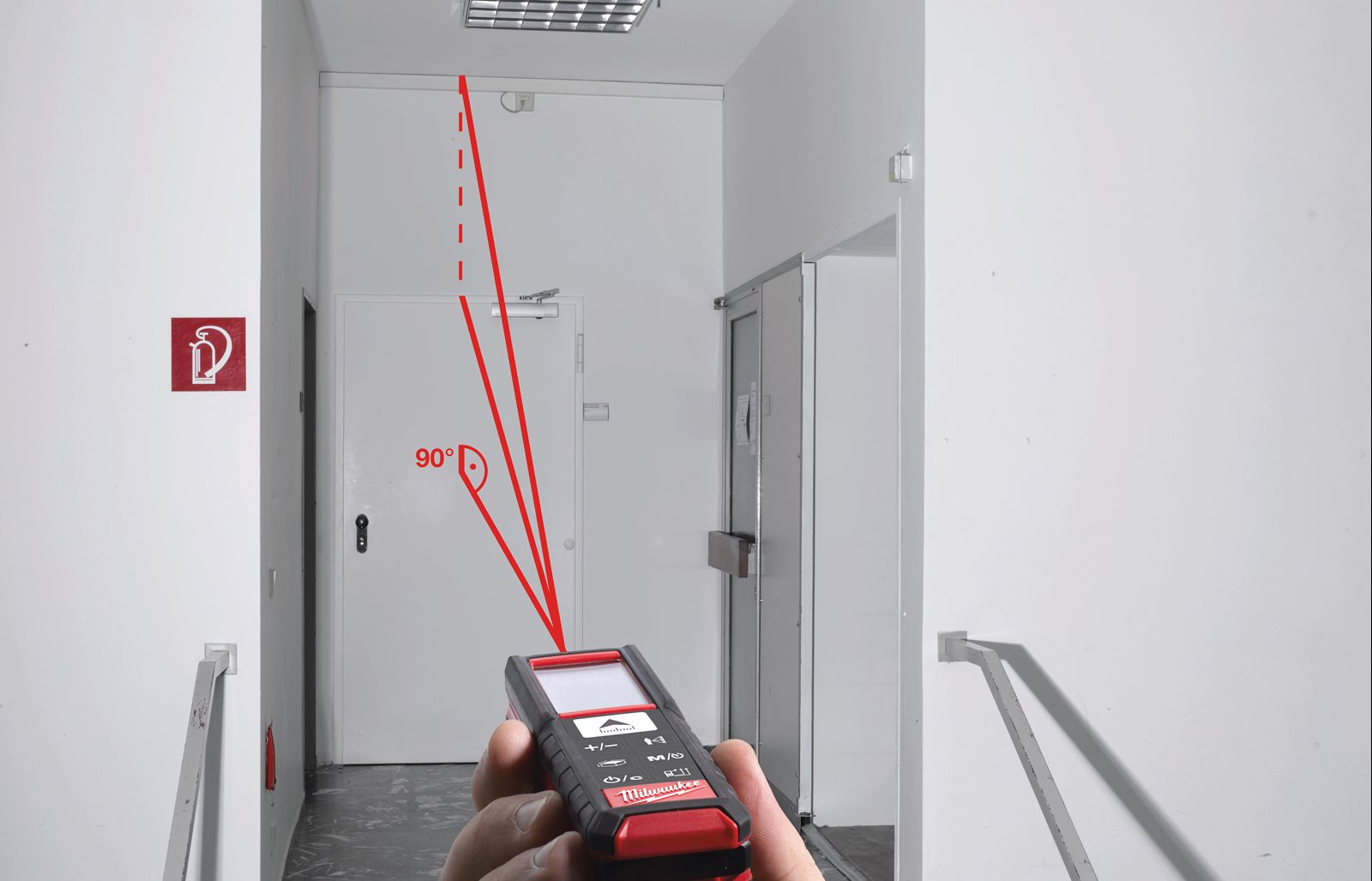 Telemetru cu laser 50 m Milwaukee LDM 50 - in utilizare 7