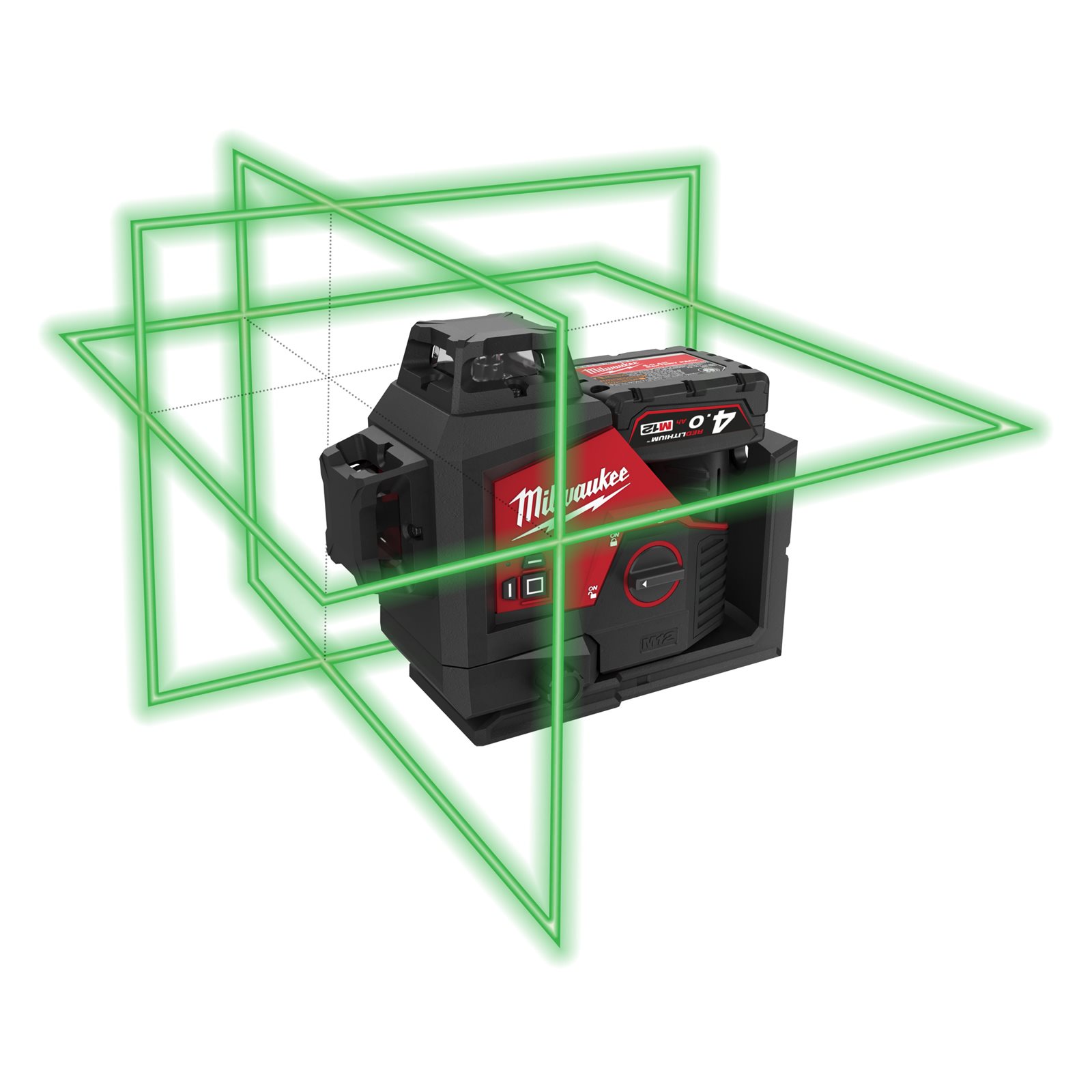 Nivelă laser M12 verde 360° cu 3 planuri Milwaukee M12 3PL-401C - detaliu 1